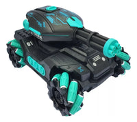 Carro Tanque Atira Bolinhas De Gel Controle Remoto Anda Lado Verde
