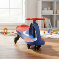 Carrinho Gira Gira Car Rolimã Infantil Até 100kg Tricicolo - Carrinho De Rolimã - Azul-laranja - Queima de Estoque