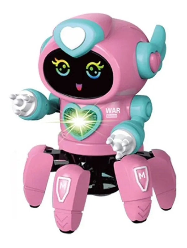 Robô Lady Face Digital Infantil Dançante Som Luz Menina Cor Colorido Personagem Robolady