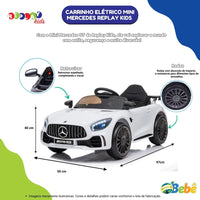 Carrinho Elétrico Infantil Mini Mercedes Replay Kids - Branco