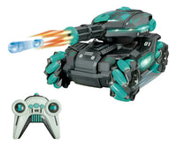 Carro Tanque Atira Bolinhas De Gel Controle Remoto Anda Lado Verde
