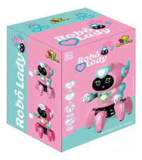 Robô Lady Face Digital Infantil Dançante Som Luz Menina Cor Colorido Personagem Robolady