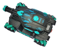 Carro Tanque Atira Bolinhas De Gel Controle Remoto Anda Lado Verde