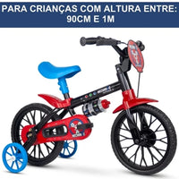 Bicicleta Bike Criança 2 A 5 Anos Aro 12 Nathor Infantil C/ Rodinha MENINO e MENINA de 90cm a 1m