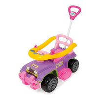 Carrinho passeio jip jip maral guidão direcional militar multicolor rosa Quadriciclo Infantil Haste