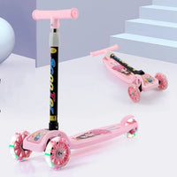 Patinete Infantil 3 Rodas De Led Dobrável Scooter Crianças