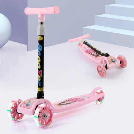 Patinete Infantil 3 Rodas De Led Dobrável Scooter Crianças